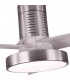 Ventilador de techo Pax Níquel DC 40W 3200Lm 3 Aspas Plata CCT