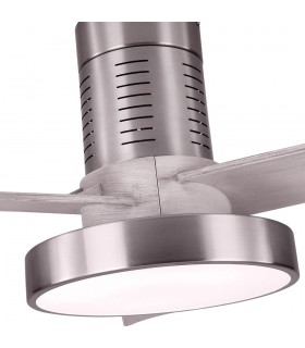 Ventilador de techo Pax Níquel DC 40W 3200Lm 3 Aspas Plata CCT