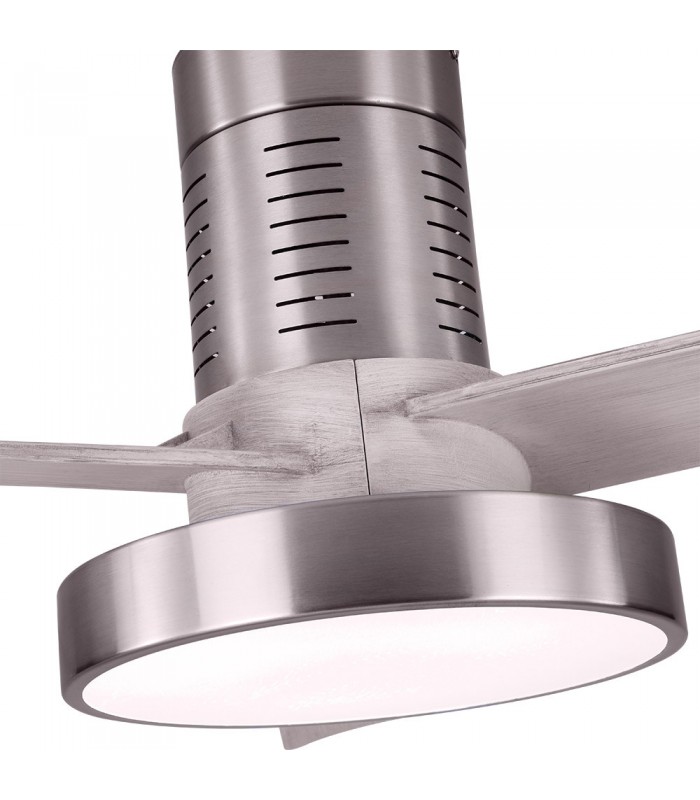 Ventilador de techo Pax Níquel DC 40W 3200Lm 3 Aspas Plata CCT