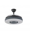Ventiladores Peniche BlueThooth 72W 6120Lm 3 Aspas Negro/Gris CCT Altavoz