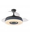 Ventiladores Peniche BlueThooth 72W 6120Lm 3 Aspas Negro/Gris CCT Altavoz
