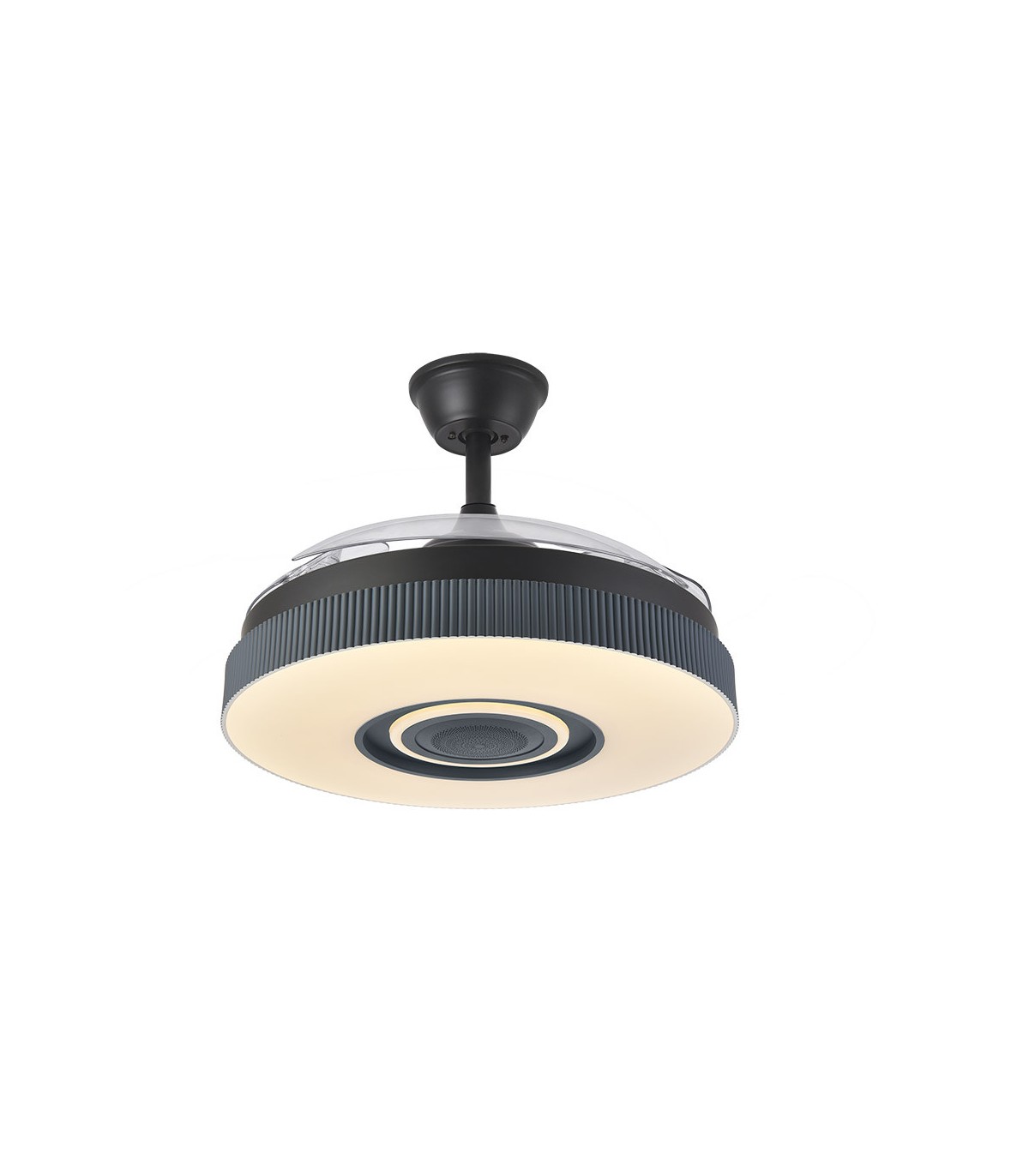 Ventiladores Peniche BlueThooth 72W 6120Lm 3 Aspas Negro/Gris CCT Altavoz
