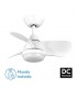 Ventilador Pirdo DC 24W 2400Lm 3 Aspas Blanco CCT