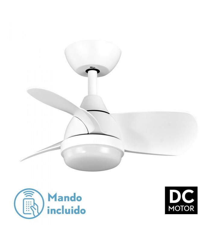 Ventilador Pirdo DC 24W 2400Lm 3 Aspas Blanco CCT