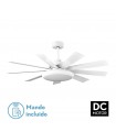 Ventilador de Techo PIREO Blanco DC 36W 3800Lm 9 Aspas Blanco/Haya CCT