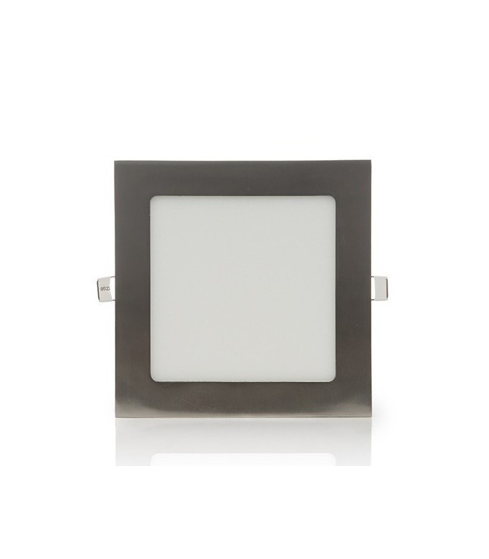 Downlight Led 12W 960LM IP44 Cuadrado Níquel