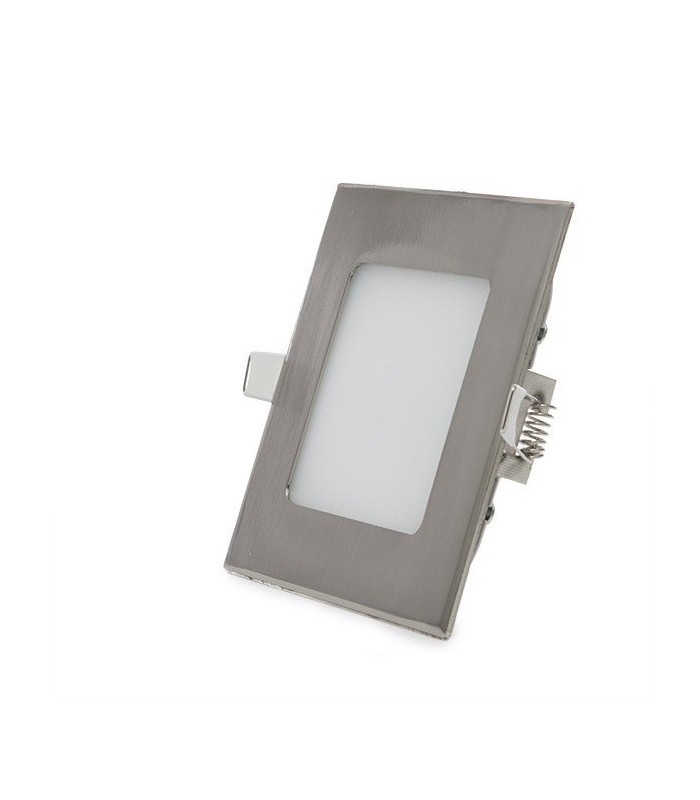 Downlight Led 6W 480LM IP44 Cuadrado Níquel