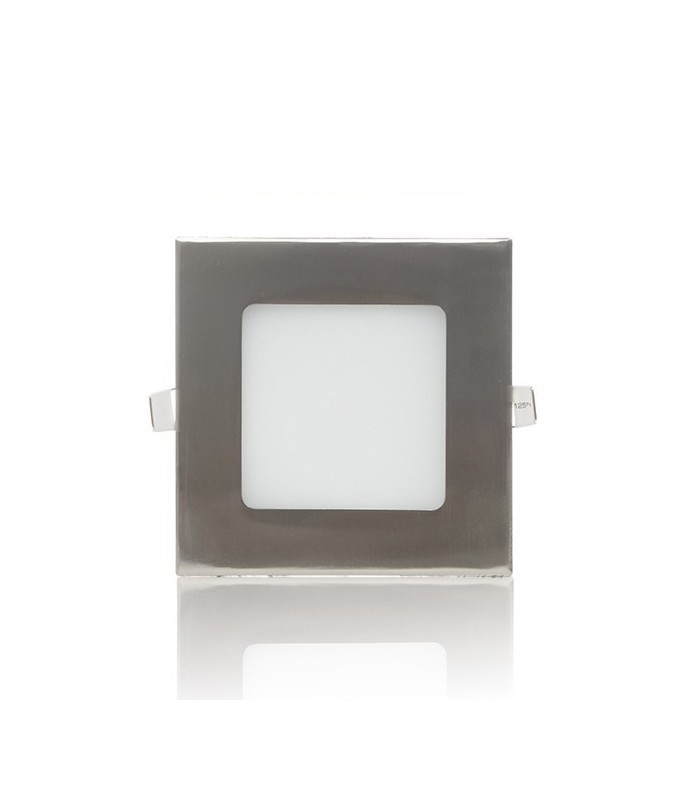 Downlight Led 6W 480LM IP44 Cuadrado Níquel