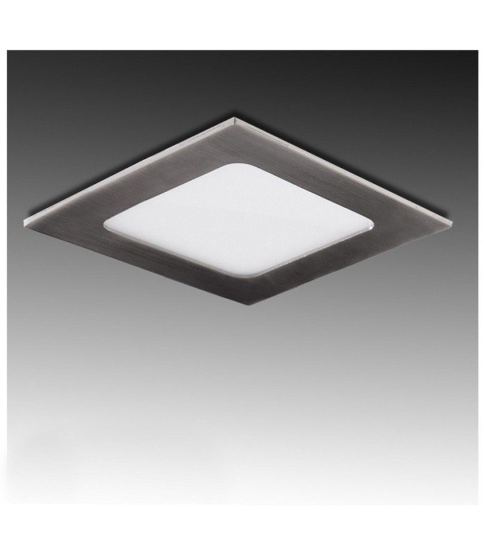 Downlight Led 6W 480LM IP44 Cuadrado Níquel
