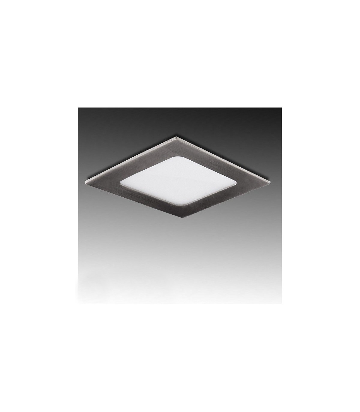 Downlight Led 6W 480LM IP44 Cuadrado Níquel