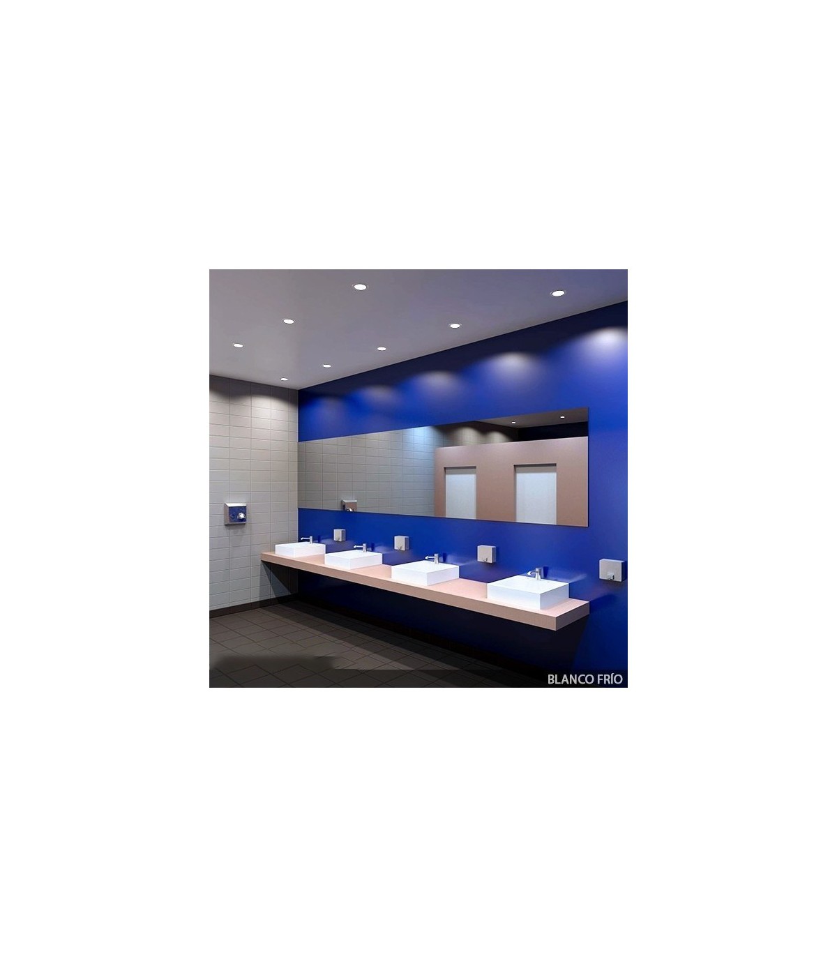 Downlight Led 6W 480LM IP44 Redondo Níquel