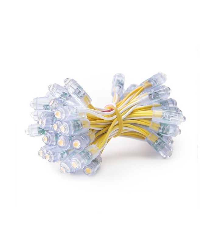 Pixel Led Amarillo 9mm 0.1W 2LM 5V Epistar IP68 (Cadena 50 Uds.)