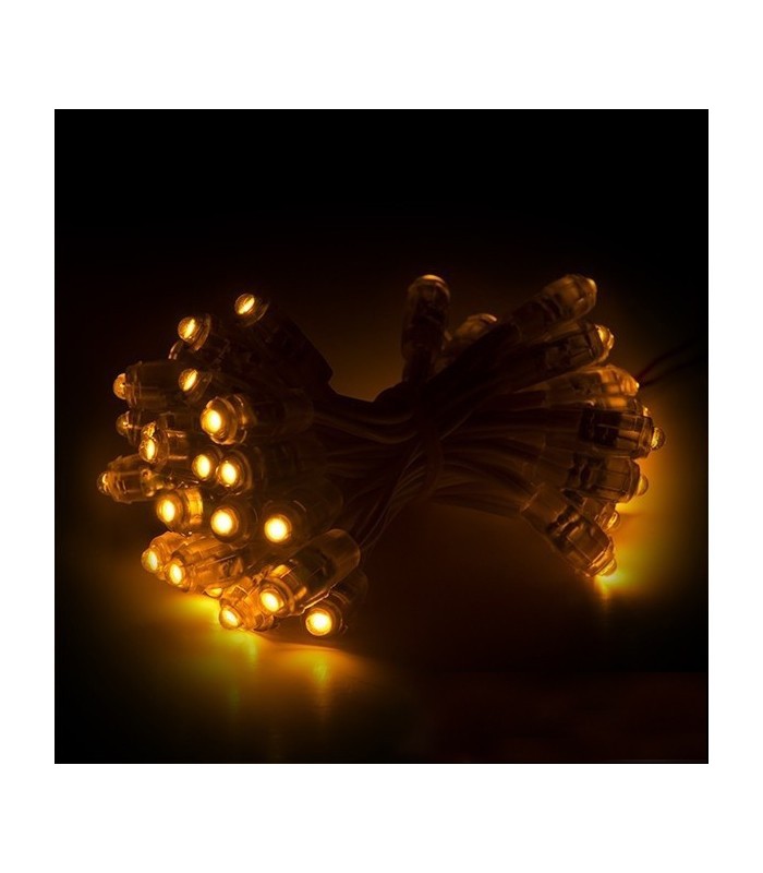 Pixel Led Amarillo 9mm 0.1W 2LM 5V Epistar IP68 (Cadena 50 Uds.)