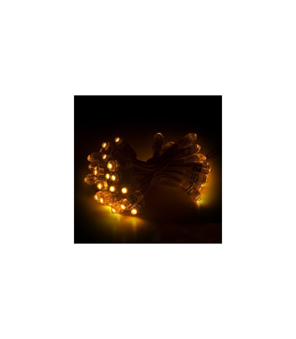 Pixel Led Amarillo 9mm 0.1W 2LM 5V Epistar IP68 (Cadena 50 Uds.)