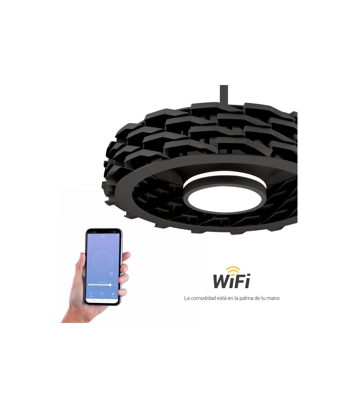 Ventilador Rubik WIFI APP DC 36W 2500LM Negro CTT