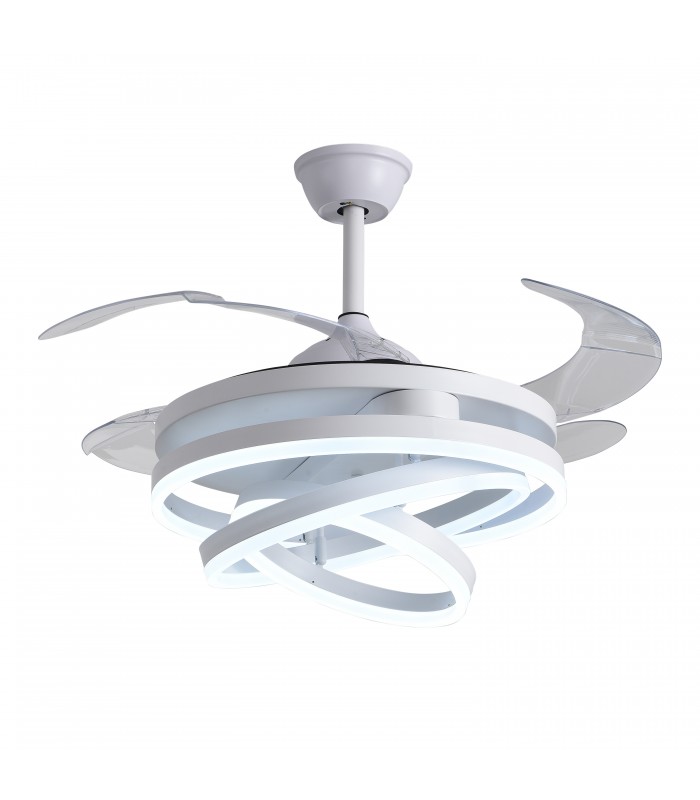 Ventilador Sfera DC 72W 6480Lm 4 Aspas Blanco CCT