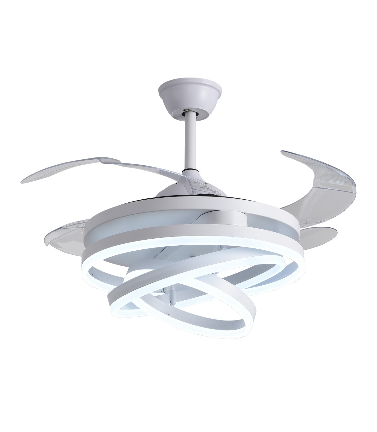 Ventilador Sfera DC 72W 6480Lm 4 Aspas Blanco CCT