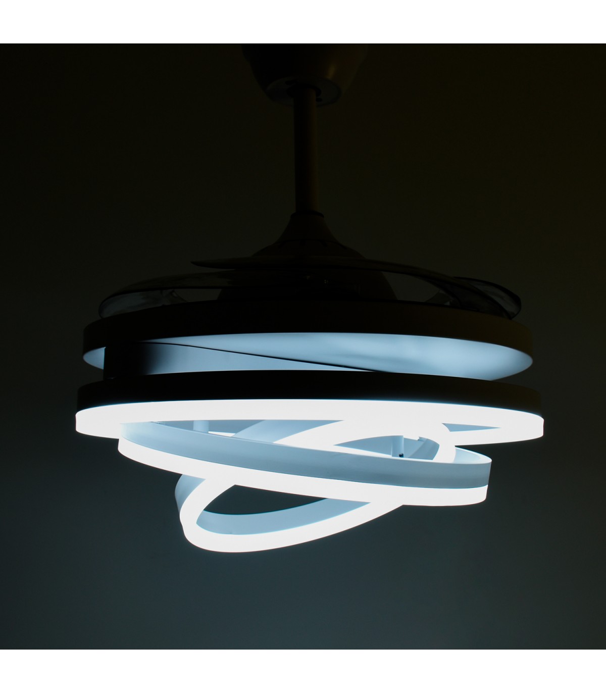 Ventilador Sfera DC 72W 6480Lm 4 Aspas Blanco CCT