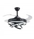 Ventilador Sfera DC 72W 6480Lm 4 Aspas Negro CCT