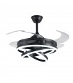 Ventilador Sfera DC 72W 6480Lm 4 Aspas Negro CCT