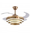 Ventilador Sfera DC 72W 6480Lm 4 Aspas Oro CCT