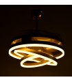 Ventilador Sfera DC 72W 6480Lm 4 Aspas Oro CCT