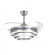Ventilador Sfera DC 72W 6480Lm 4 Aspas Plata CCT