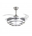 Ventilador Sfera DC 72W 6480Lm 4 Aspas Plata CCT