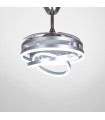 Ventilador Sfera DC 72W 6480Lm 4 Aspas Plata CCT