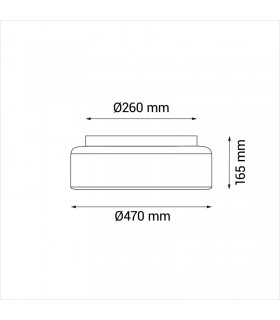Ventilador Siro DC 38W 3800Lm 3 Aspas Beige CCT