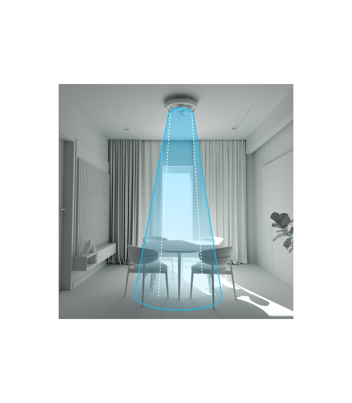 Ventilador Siro DC 38W 3800Lm 3 Aspas Beige CCT