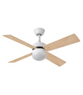 Ventilador de Techo SOFIA DC Blanco 4 Aspas Rev. Blanco/Haya 2xE27