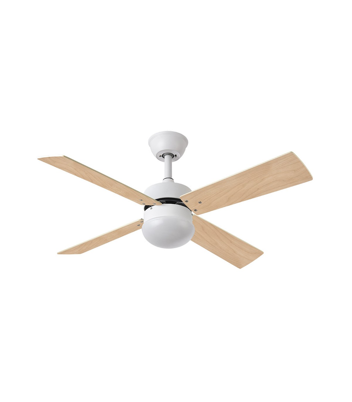 Ventilador de Techo SOFIA DC Blanco 4 Aspas Rev. Blanco/Haya 2xE27