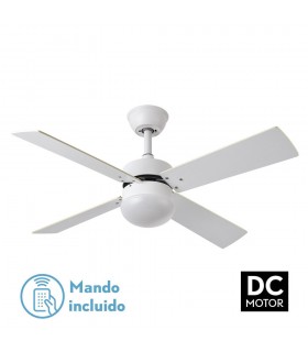 Ventilador de Techo SOFIA DC Blanco 4 Aspas Rev. Blanco/Haya 2xE27