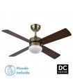 Ventilador de Techo SOFIA DC Cuero 4 Aspas Rev. Cerezo/Nogal 2xE27