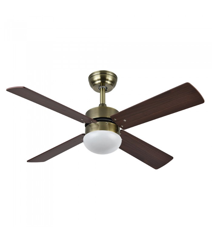 Ventilador de Techo SOFIA DC Cuero 4 Aspas Rev. Cerezo/Nogal 2xE27