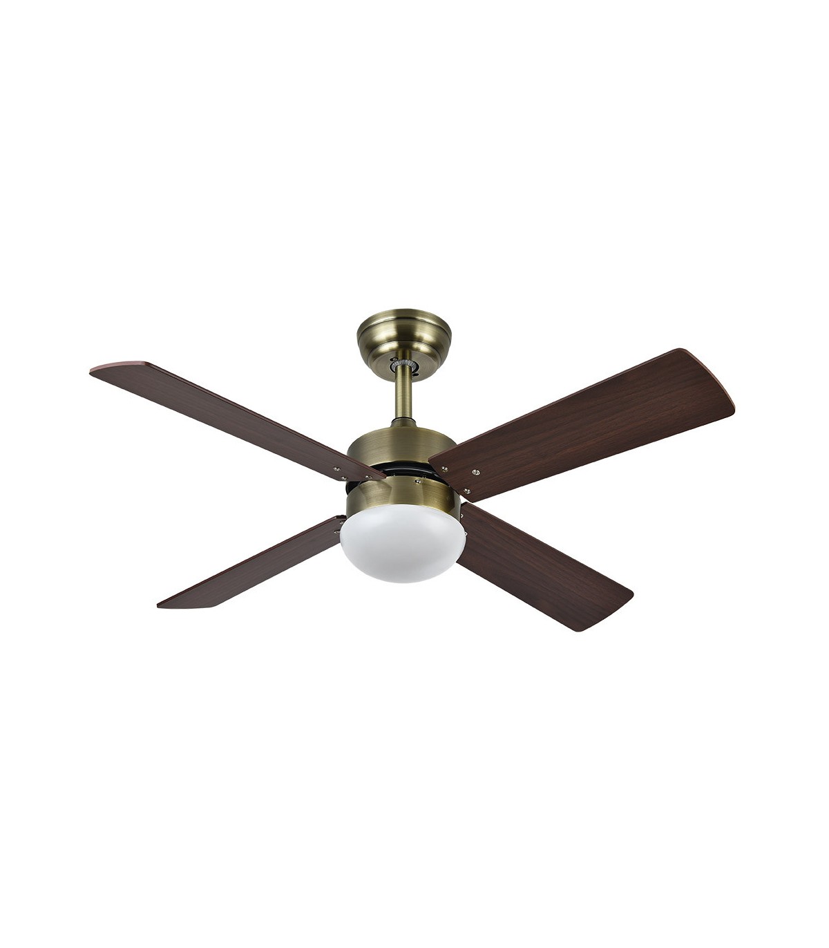 Ventilador de Techo SOFIA DC Cuero 4 Aspas Rev. Cerezo/Nogal 2xE27