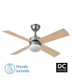 Ventilador de Techo SOFIA DC Níquel 4 Aspas Rev. Haya/Plata 2xE27