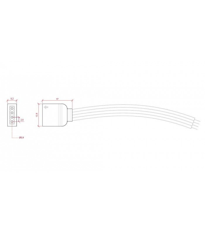 Conector RGB 4 Pines Hembra