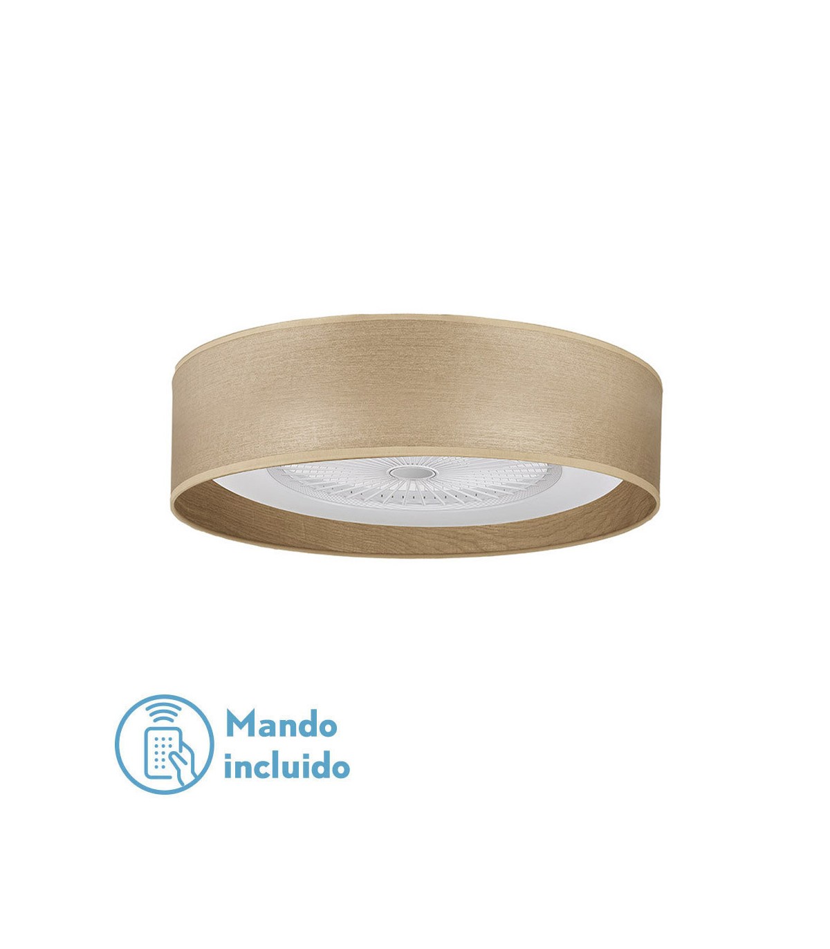 Ventilador Tania 60D AC 72W 8000Lm 5 Aspas Madera CCT