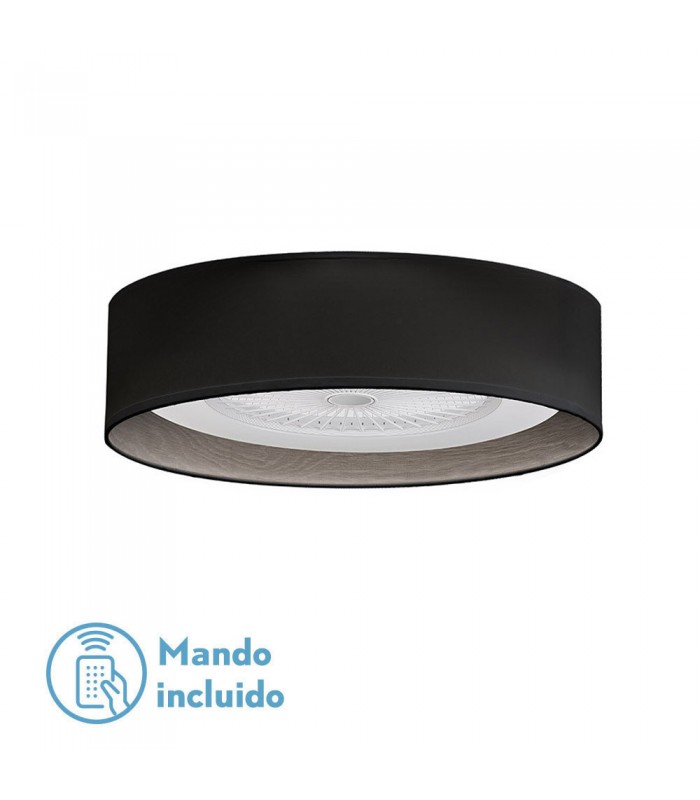 Ventilador Tania 60D AC 72W 8000Lm 5 Aspas Negro CCT