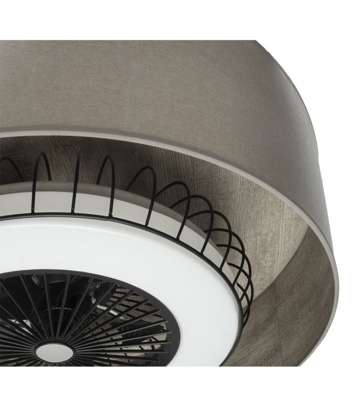 Ventilador Tania 70D DC 72W 6120Lm 5 Aspas Madera Gris CCT