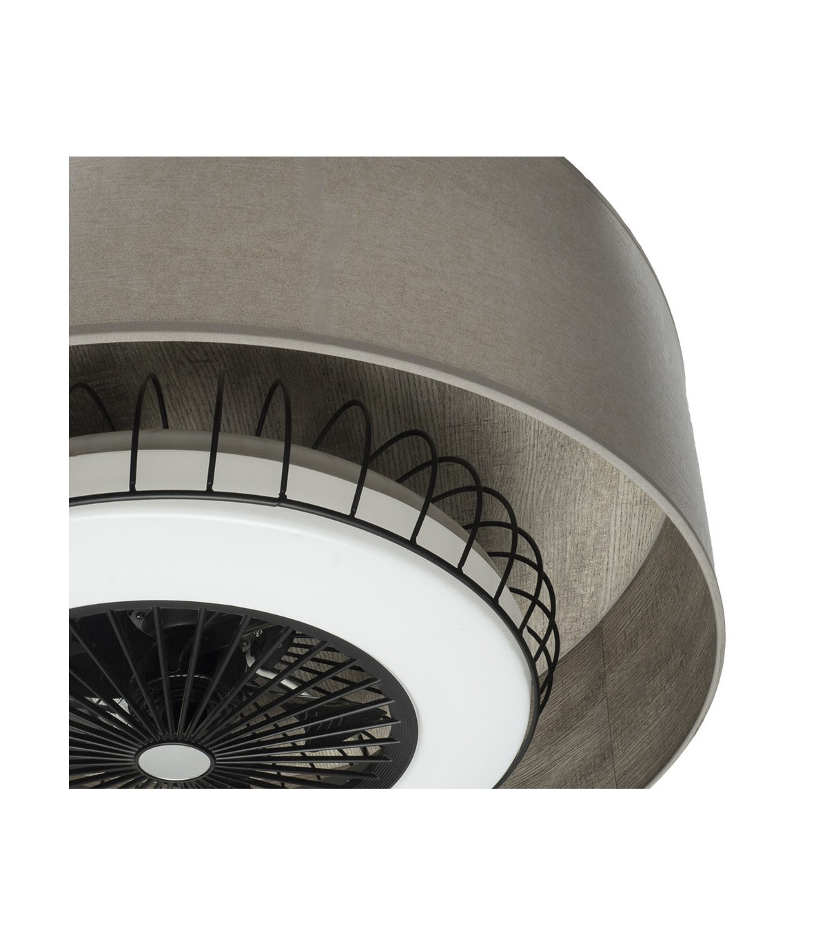 Ventilador Tania 70D DC 72W 6120Lm 5 Aspas Madera Gris CCT