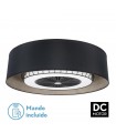 Ventilador Tania 70D DC 72W 6120Lm 5 Aspas Negro/Madera Gris CCT