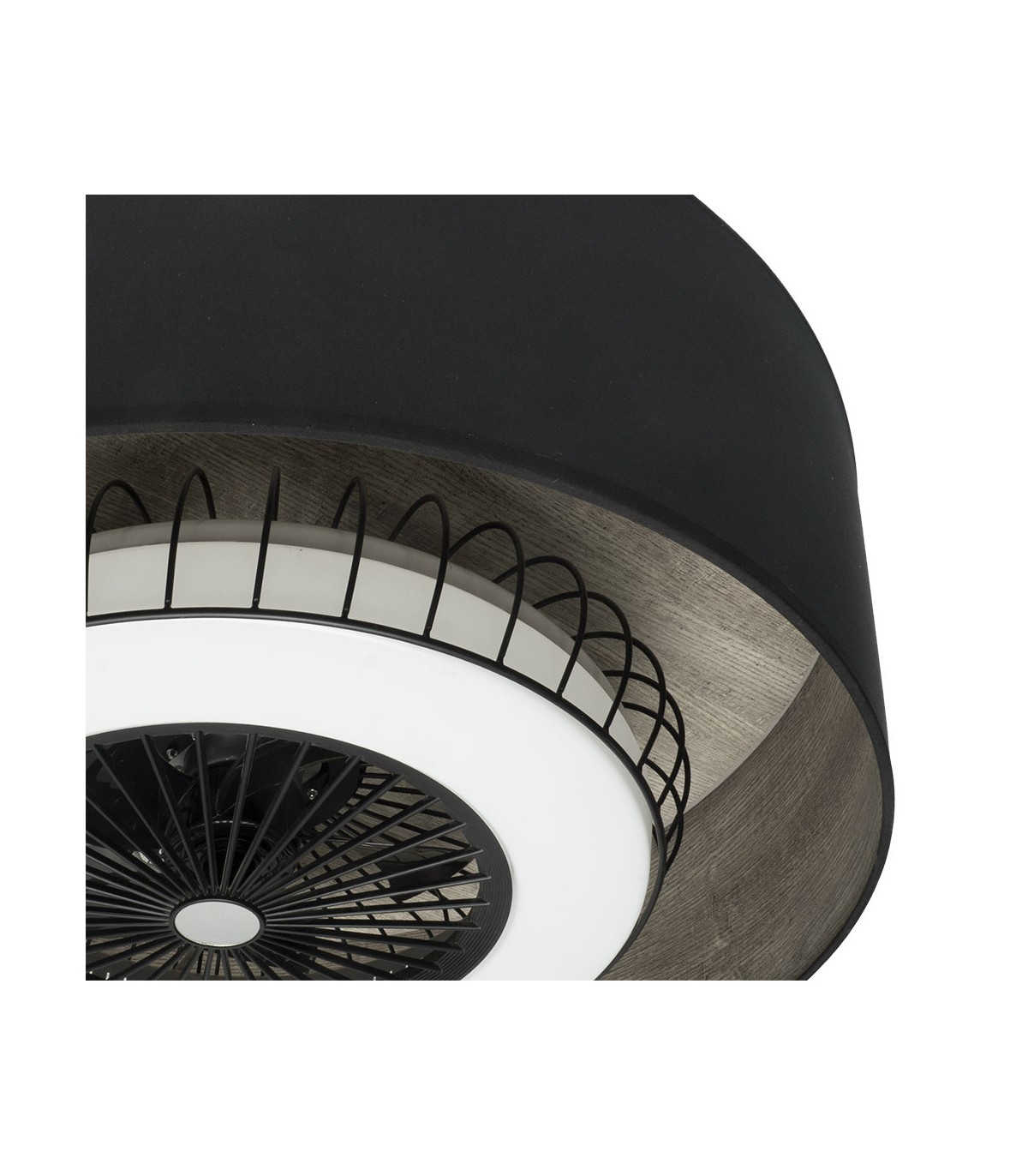 Ventilador Tania 70D DC 72W 6120Lm 5 Aspas Negro/Madera Gris CCT