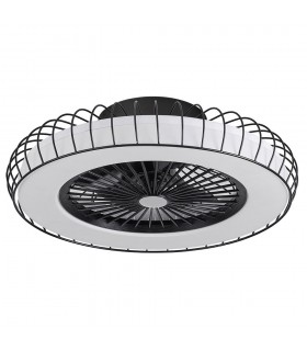 Ventilador Tania 70D DC 72W 6120Lm 5 Aspas Negro/Madera Gris CCT