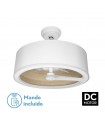 Ventilador Tatiana DC 110W 9350Lm 3 Aspas Blanco/Madera Clara CCT