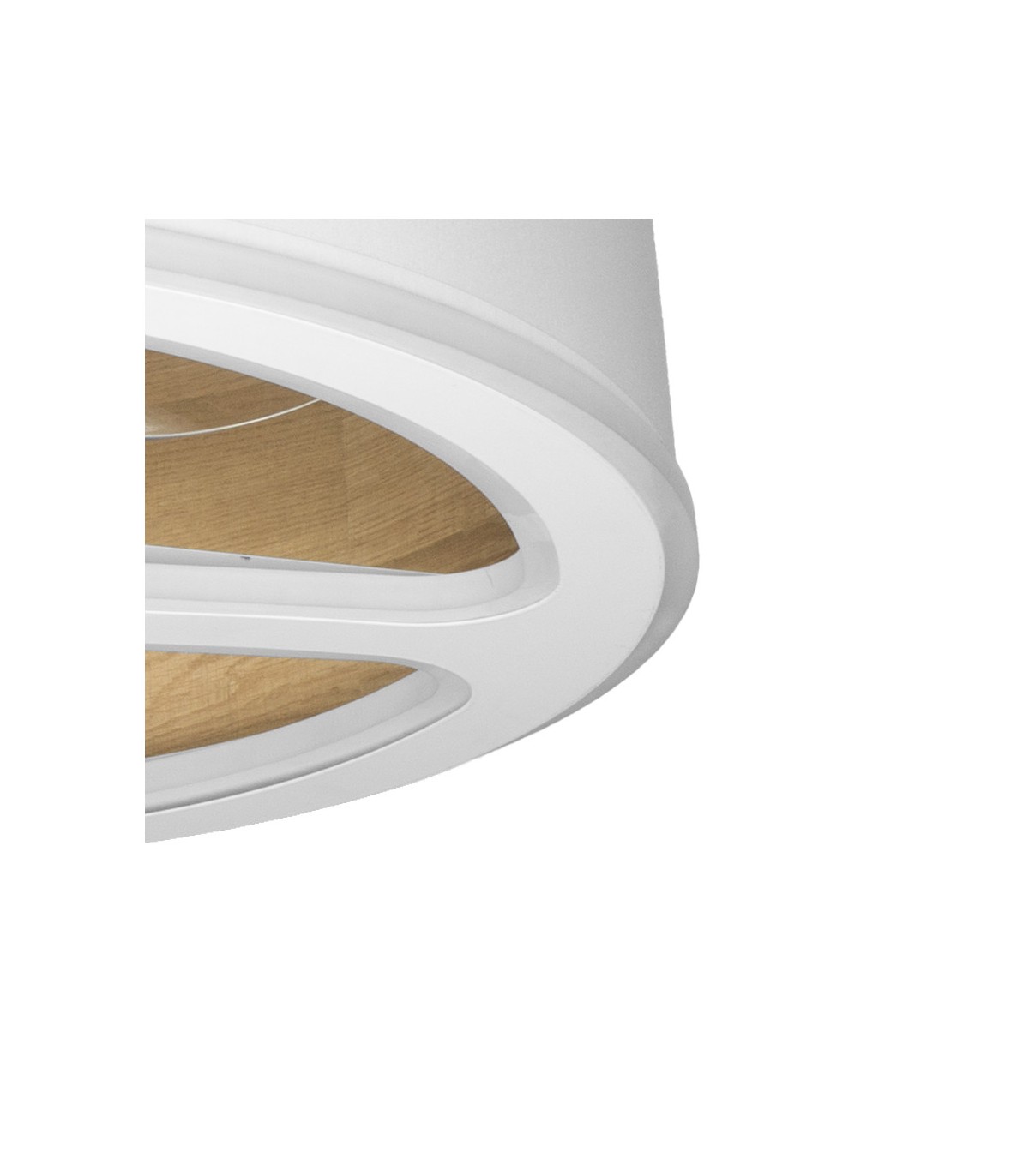 Ventilador Tatiana DC 110W 9350Lm 3 Aspas Blanco/Madera Clara CCT
