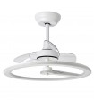 Ventilador Tatiana DC 110W 9350Lm 3 Aspas Blanco/Madera Clara CCT