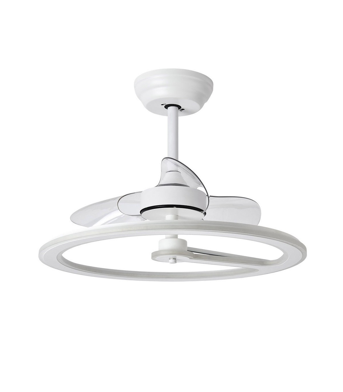 Ventilador Tatiana DC 110W 9350Lm 3 Aspas Blanco/Madera Clara CCT